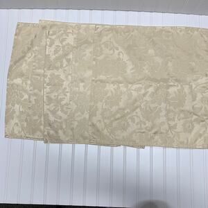Set 5 Cream Ivory Floral Patterned Cloth Napkins Tablescape